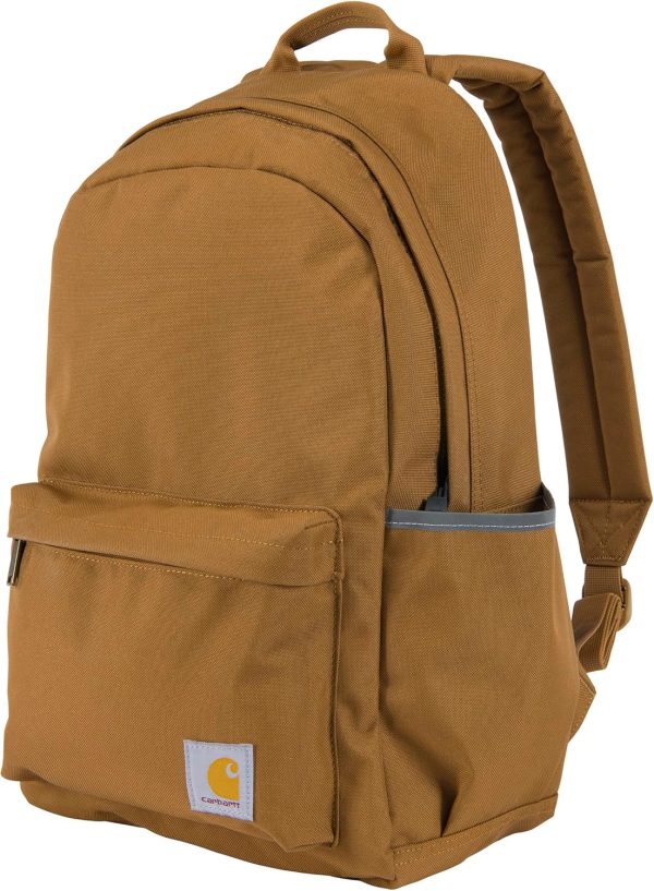 Carhartt 21L, Durable Water-Resistant Pack W/ 15" Laptop Sleeve and Multiple Organizational Compartments, Classic Backpack Brown, PFAS Free