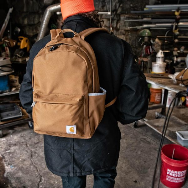 Carhartt 21L, Durable Water-Resistant Pack W/ 15" Laptop Sleeve and Multiple Organizational Compartments, Classic Backpack Brown, PFAS Free - Image 6